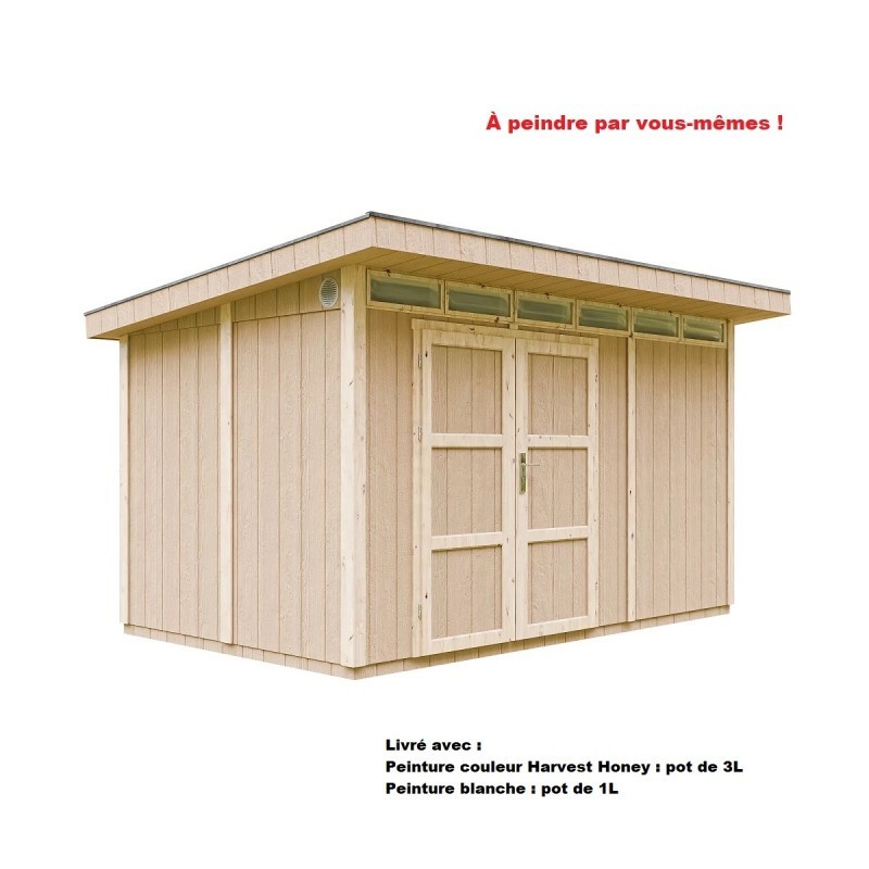 Timbela Abris de jardin en composite Composite Marron 9m²